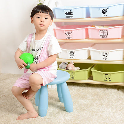 Modern Minimalist Cylindrical Kid PP Low Stool Backless Armless For Living Room