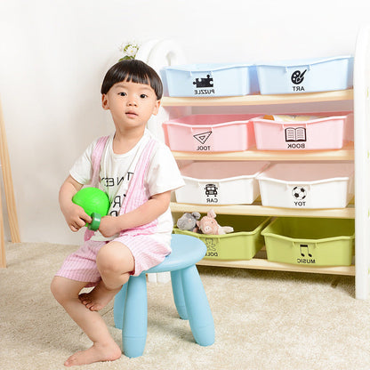 Modern Minimalist Cylindrical Kid PP Low Stool Backless Armless For Living Room