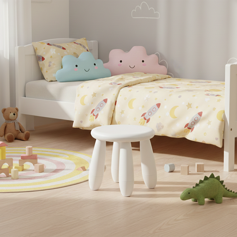 Modern Minimalist Cylindrical Kid PP Low Stool Backless Armless For Living Room