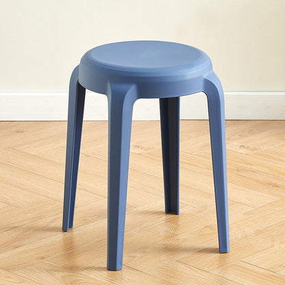 Modern Minimalist Cylindrical LHFPP Dining Chair Backless Armless For Dining Room & Kitchen