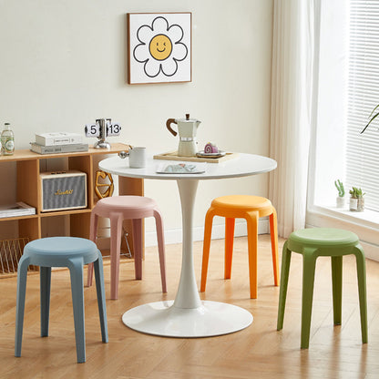 Modern Minimalist Cylindrical LHFPP Dining Chair Backless Armless For Dining Room & Kitchen