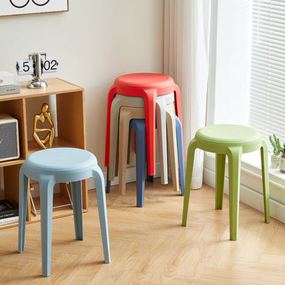 Modern Minimalist Cylindrical LHFPP Dining Chair Backless Armless For Dining Room & Kitchen