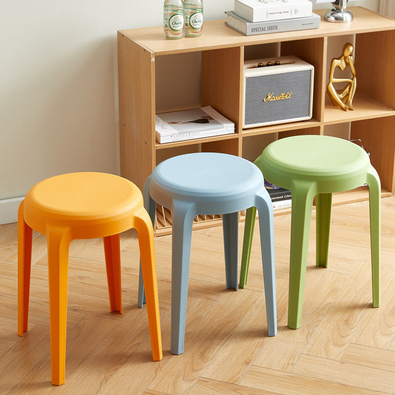 Modern Minimalist Cylindrical LHFPP Dining Chair Backless Armless For Dining Room & Kitchen