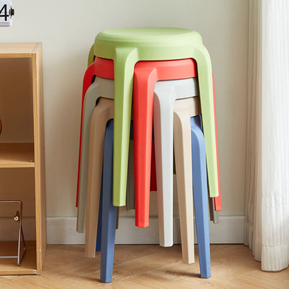Modern Minimalist Cylindrical LHFPP Dining Chair Backless Armless For Dining Room & Kitchen