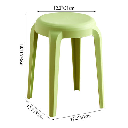 Modern Minimalist Cylindrical LHFPP Dining Chair Backless Armless For Dining Room & Kitchen