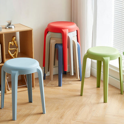 Modern Minimalist Cylindrical LHFPP Dining Chair Backless Armless For Dining Room & Kitchen