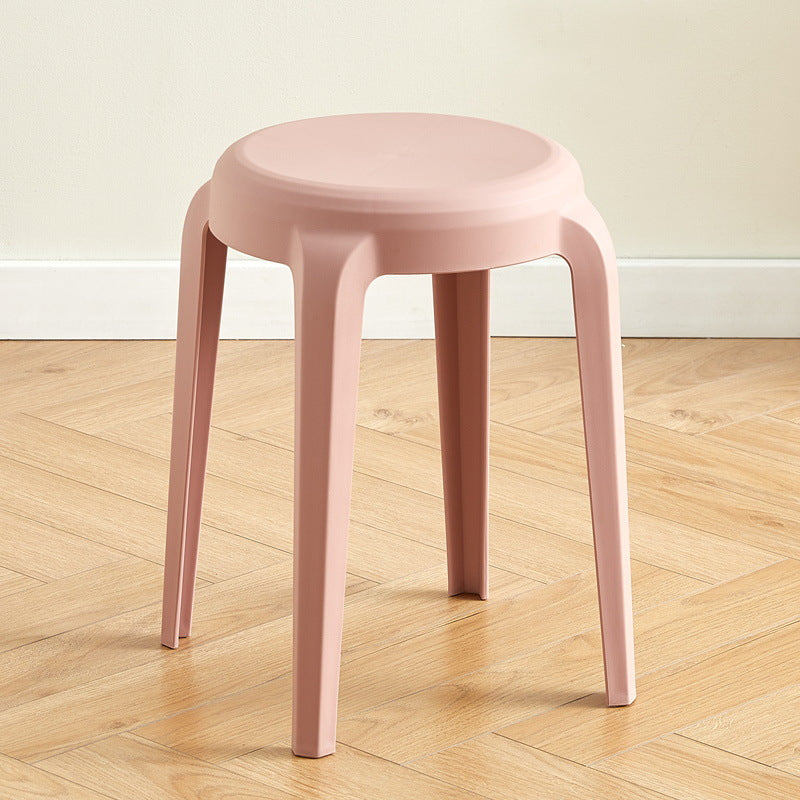 Modern Minimalist Cylindrical LHFPP Dining Chair Backless Armless For Dining Room & Kitchen