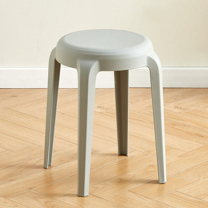 Modern Minimalist Cylindrical LHFPP Dining Chair Backless Armless For Dining Room & Kitchen