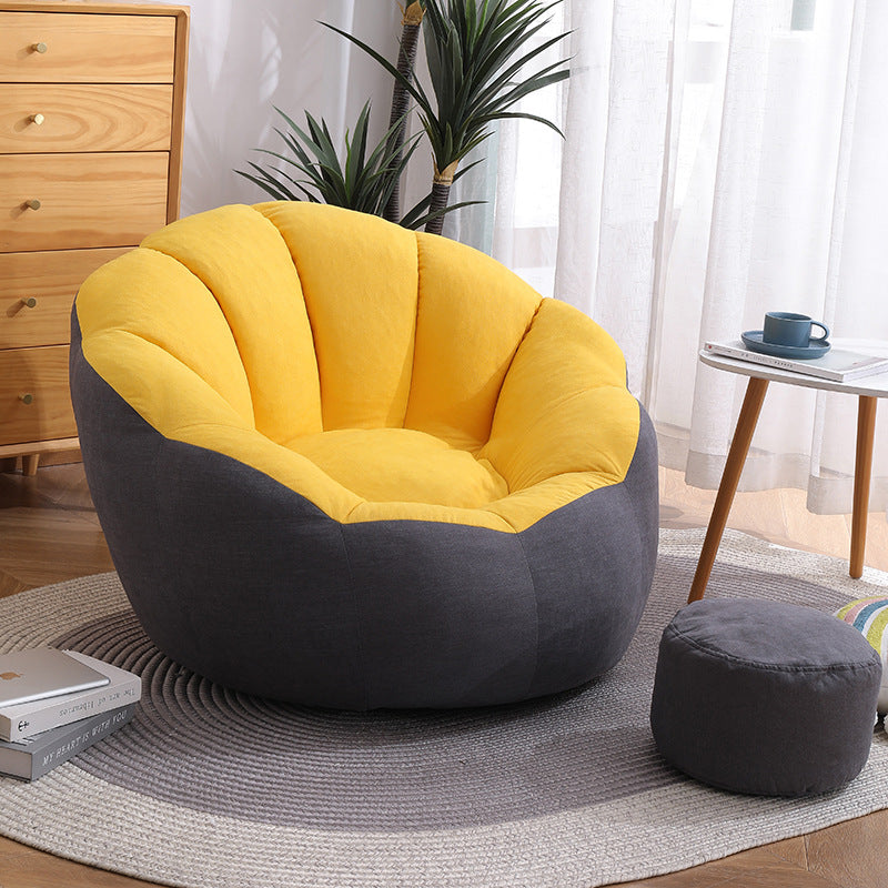 Modern Minimalist Round Floral-Shaped Velvet EPS & EPP Particle Accent Chair Backrest Armrest For Living Room
