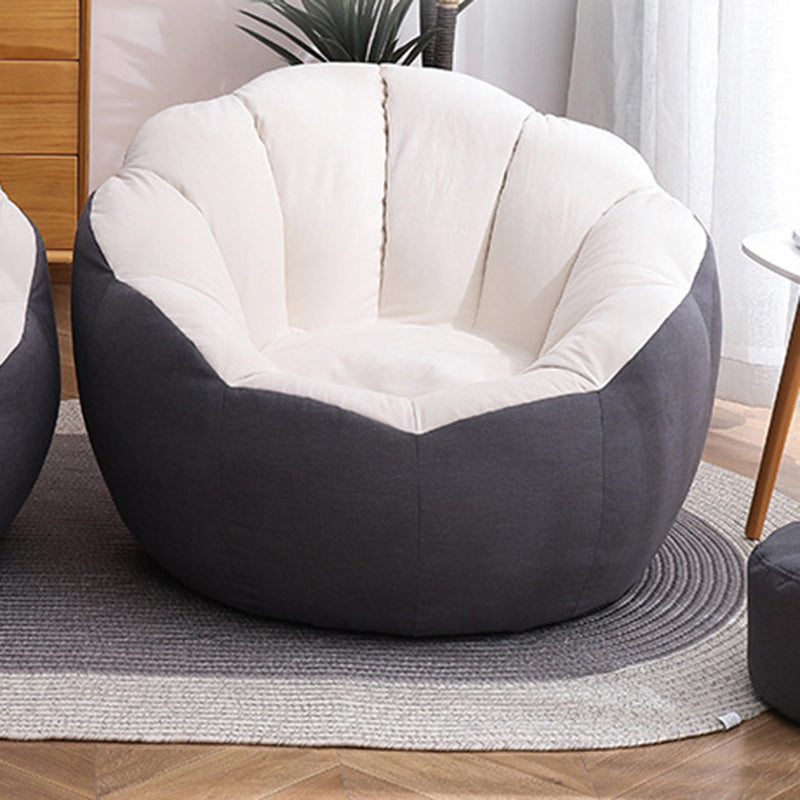 Modern Minimalist Round Floral-Shaped Velvet EPS & EPP Particle Accent Chair Backrest Armrest For Living Room
