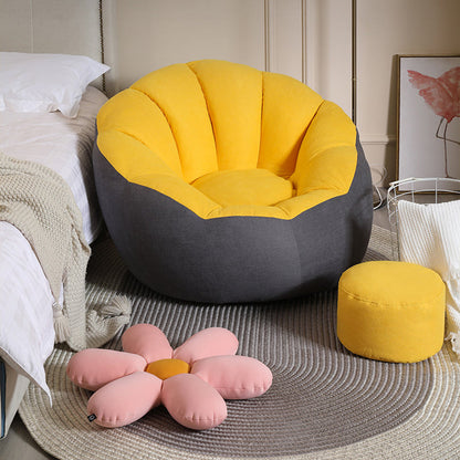 Modern Minimalist Round Floral-Shaped Velvet EPS & EPP Particle Accent Chair Backrest Armrest For Living Room