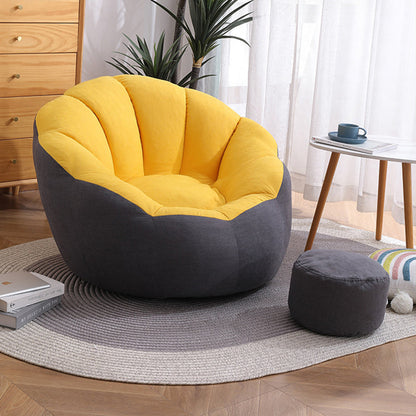 Modern Minimalist Round Floral-Shaped Velvet EPS & EPP Particle Accent Chair Backrest Armrest For Living Room