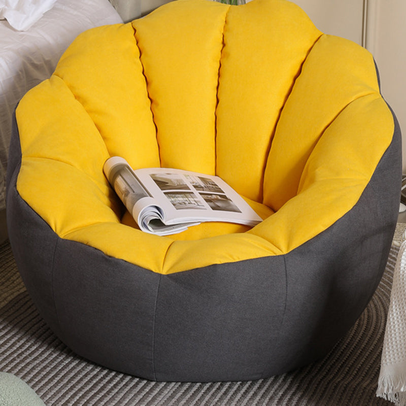 Modern Minimalist Round Floral-Shaped Velvet EPS & EPP Particle Accent Chair Backrest Armrest For Living Room