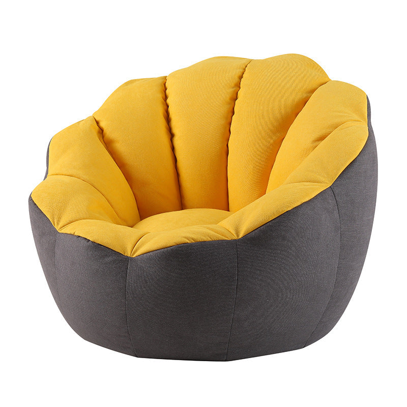 Modern Minimalist Round Floral-Shaped Velvet EPS & EPP Particle Accent Chair Backrest Armrest For Living Room