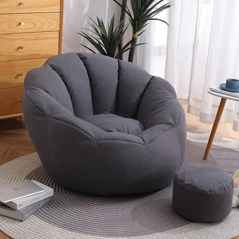 Modern Minimalist Round Floral-Shaped Velvet EPS & EPP Particle Accent Chair Backrest Armrest For Living Room