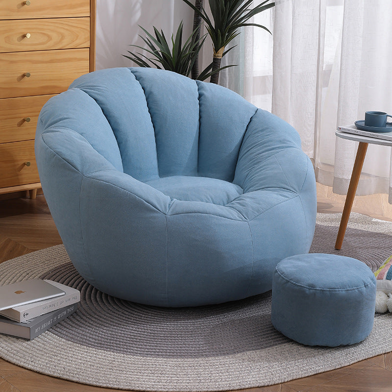 Modern Minimalist Round Floral-Shaped Velvet EPS & EPP Particle Accent Chair Backrest Armrest For Living Room