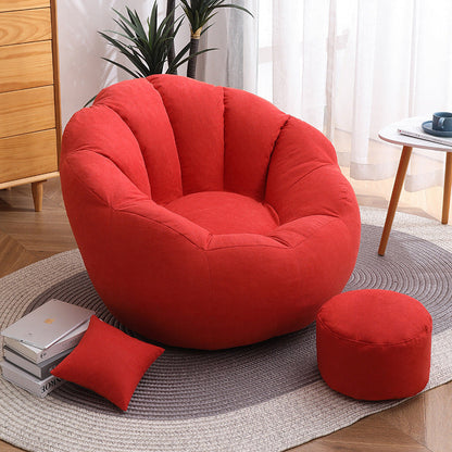 Modern Minimalist Round Floral-Shaped Velvet EPS & EPP Particle Accent Chair Backrest Armrest For Living Room