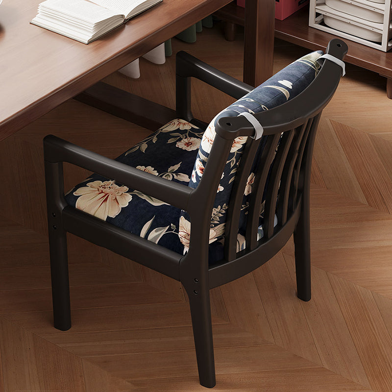 Contemporary Nordic Rectangular Linen-Cotton Rubberwood Multi-Layer Plywood Accent Chair Backrest Armrest For Living Room