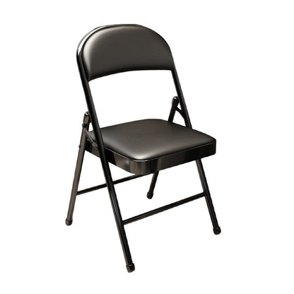 Modern Minimalist Rectangular Steel PU Leather Mesh Foldable Accent Chair Backrest Armless For Living Room