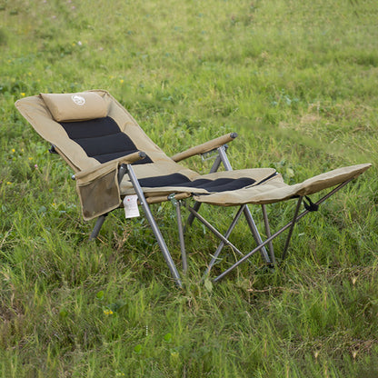 Modern Minimalist Rectangular Steel Oxford Fabric Foldable Camping Chair Backrest Armrest For Garden
