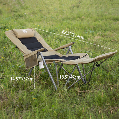 Modern Minimalist Rectangular Steel Oxford Fabric Foldable Camping Chair Backrest Armrest For Garden