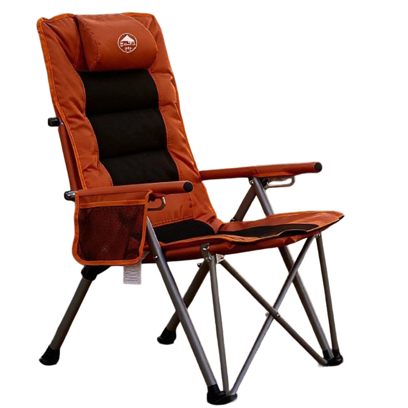 Modern Minimalist Rectangular Steel Oxford Fabric Foldable Camping Chair Backrest Armrest For Garden