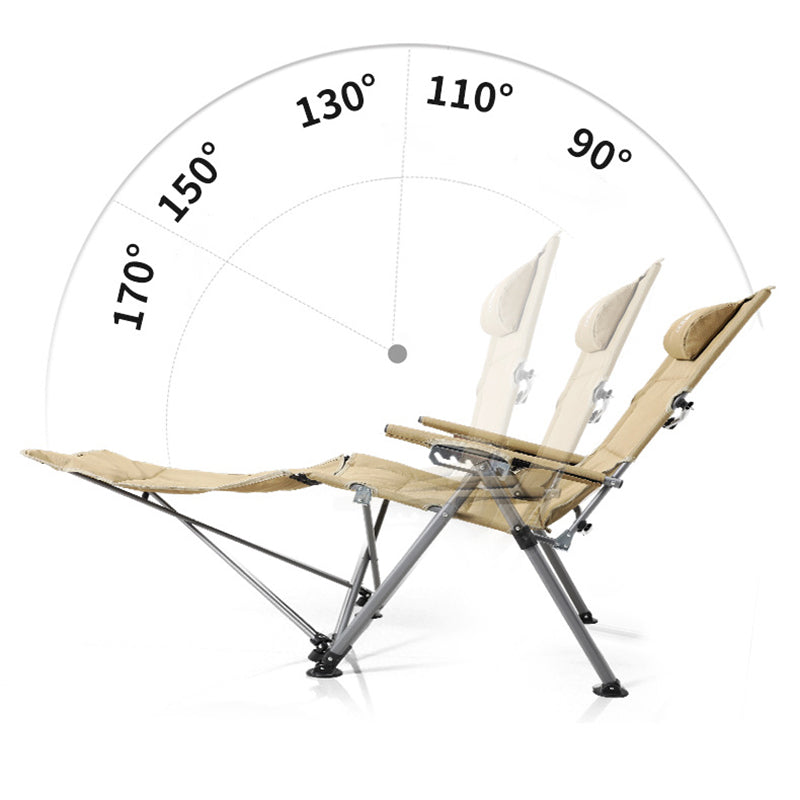 Modern Minimalist Rectangular Steel Oxford Fabric Foldable Camping Chair Backrest Armrest For Garden