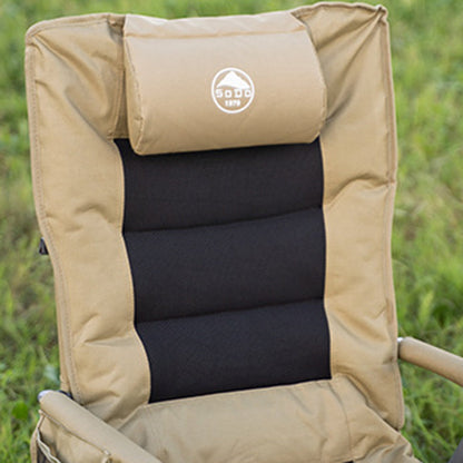Modern Minimalist Rectangular Steel Oxford Fabric Foldable Camping Chair Backrest Armrest For Garden