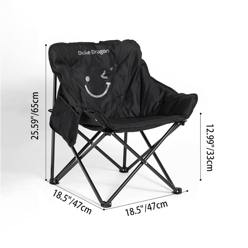 Modern Minimalist Rectangular Carbon Steel Oxford Fabric Foldable Camping Chair Backrest Armless For Garden