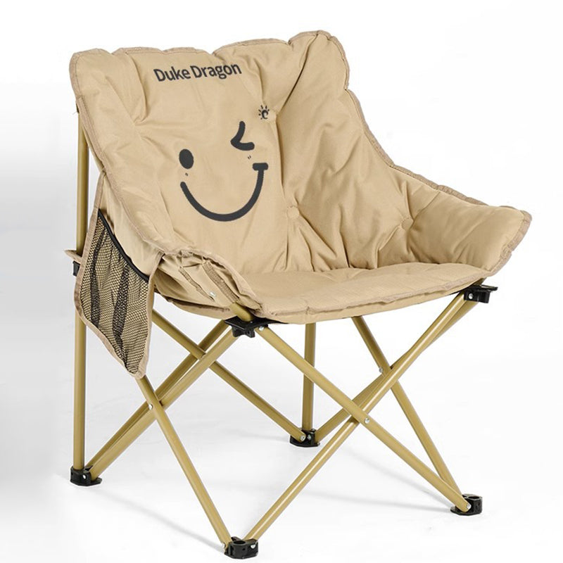 Modern Minimalist Rectangular Carbon Steel Oxford Fabric Foldable Camping Chair Backrest Armless For Garden