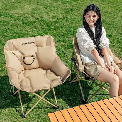 Modern Minimalist Rectangular Carbon Steel Oxford Fabric Foldable Camping Chair Backrest Armless For Garden
