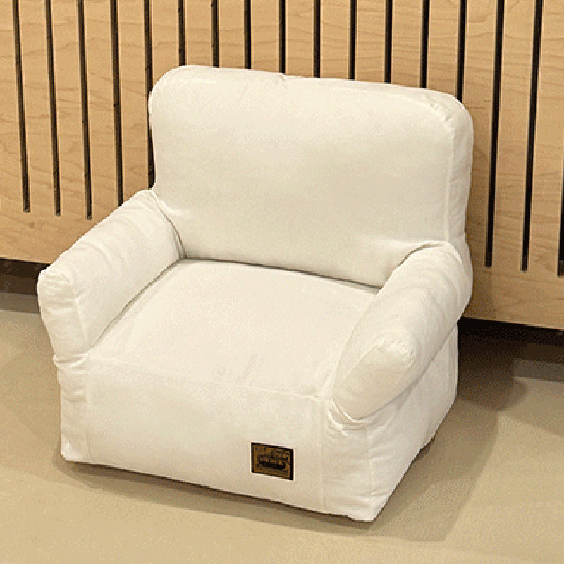 Modern Minimalist Rectangular Fabric PP Cotton Cat Bed Pet Accent Chair Backrest Armrest For Living Room