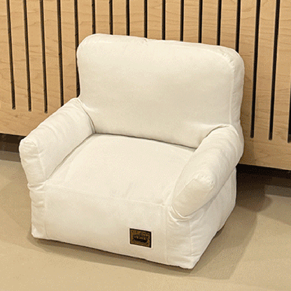 Modern Minimalist Rectangular Fabric PP Cotton Cat Bed Pet Accent Chair Backrest Armrest For Living Room