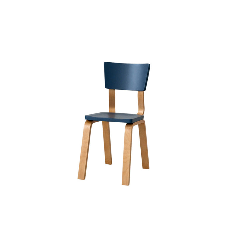 Contemporary Nordic Rectangular Birch Plywood Dining Chair Backrest Armless For Dining Room & Kitchen