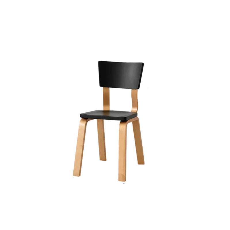 Contemporary Nordic Rectangular Birch Plywood Dining Chair Backrest Armless For Dining Room & Kitchen
