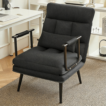 Modern Minimalist Rectangular Breathable Mesh Fabric Steel Foldable Desk Chair Backrest Armrest For Home Office