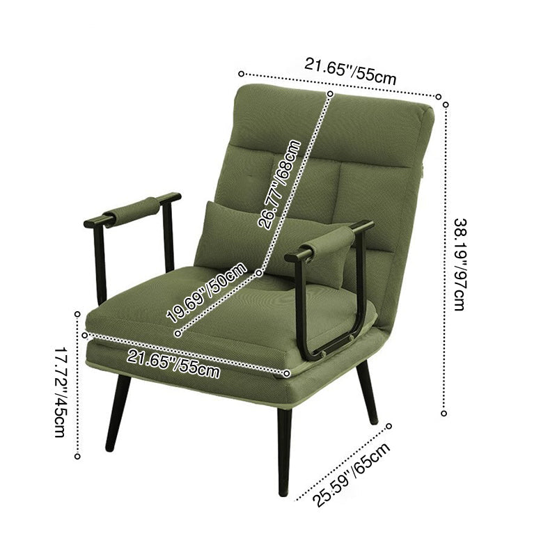 Modern Minimalist Rectangular Breathable Mesh Fabric Steel Foldable Desk Chair Backrest Armrest For Home Office