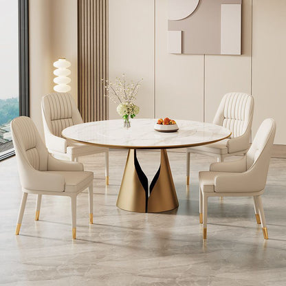 Contemporary Luxury Rectangular Curved Silicone Leather Ash Wood Carbon Steel Dining Chair Backrest Armless For Dining Room & Kitchen