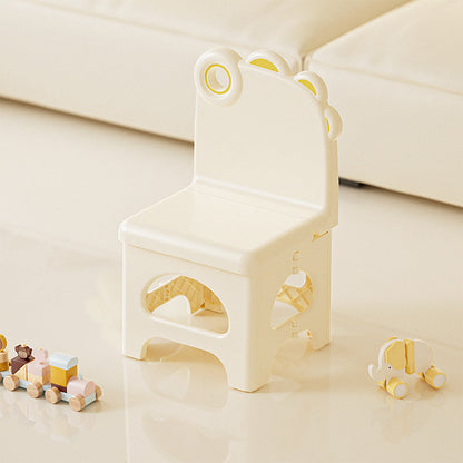 Contemporary Creative Curved Mini Dinosaur Design PP Foldable Kids Dining Chair Backrest Armless For Dining Room & Kitchen