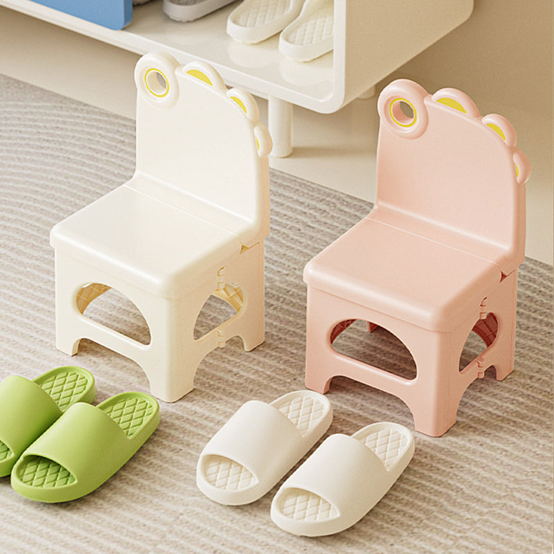 Contemporary Creative Curved Mini Dinosaur Design PP Foldable Kids Dining Chair Backrest Armless For Dining Room & Kitchen