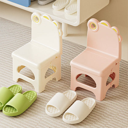 Contemporary Creative Curved Mini Dinosaur Design PP Foldable Kids Dining Chair Backrest Armless For Dining Room & Kitchen