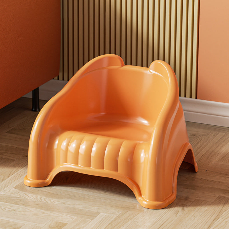 Modern Minimalist Curved Bear Design PP Kids Stackable Low Stool Backrest Armless For Living Room
