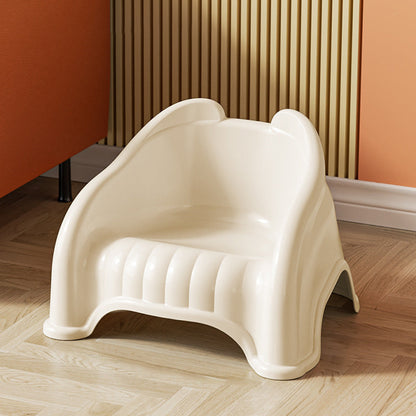 Modern Minimalist Curved Bear Design PP Kids Stackable Low Stool Backrest Armless For Living Room