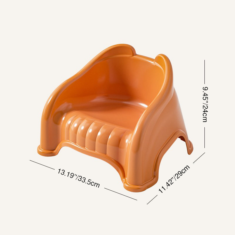 Modern Minimalist Curved Bear Design PP Kids Stackable Low Stool Backrest Armless For Living Room