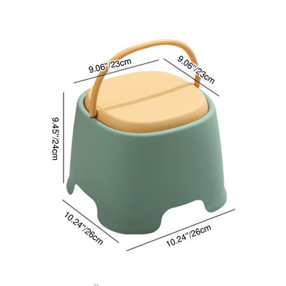 Contemporary Creative Cylindrical PP Kids Handheld Low Stool Backless & Armless For Living Room