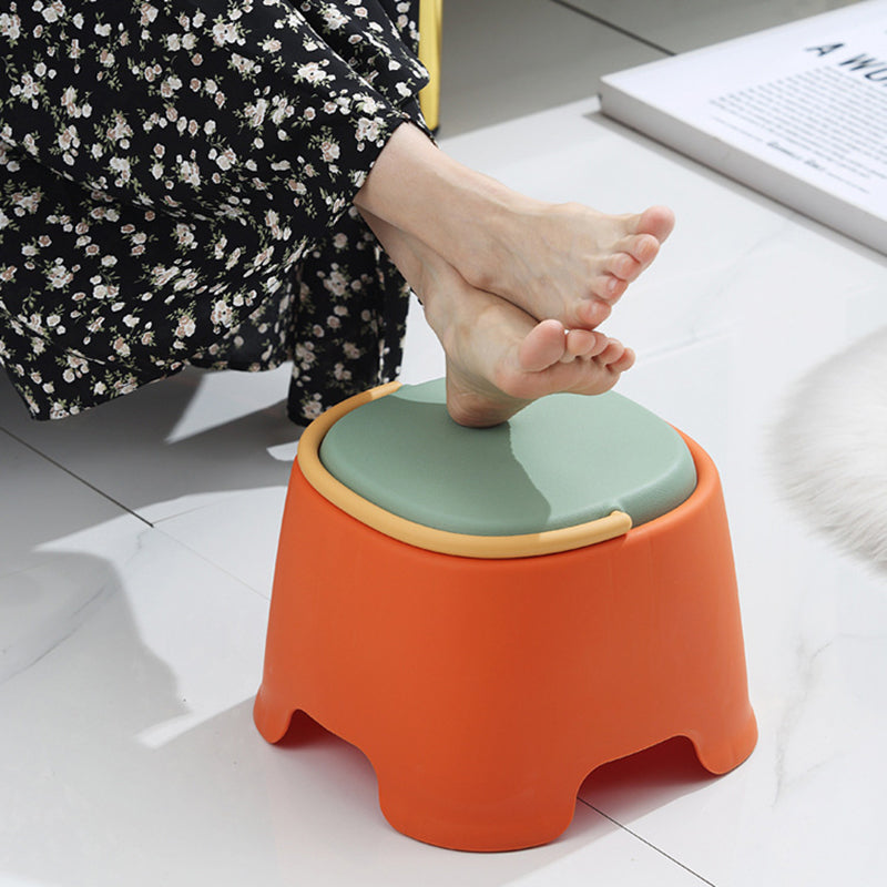 Contemporary Creative Cylindrical PP Kids Handheld Low Stool Backless & Armless For Living Room