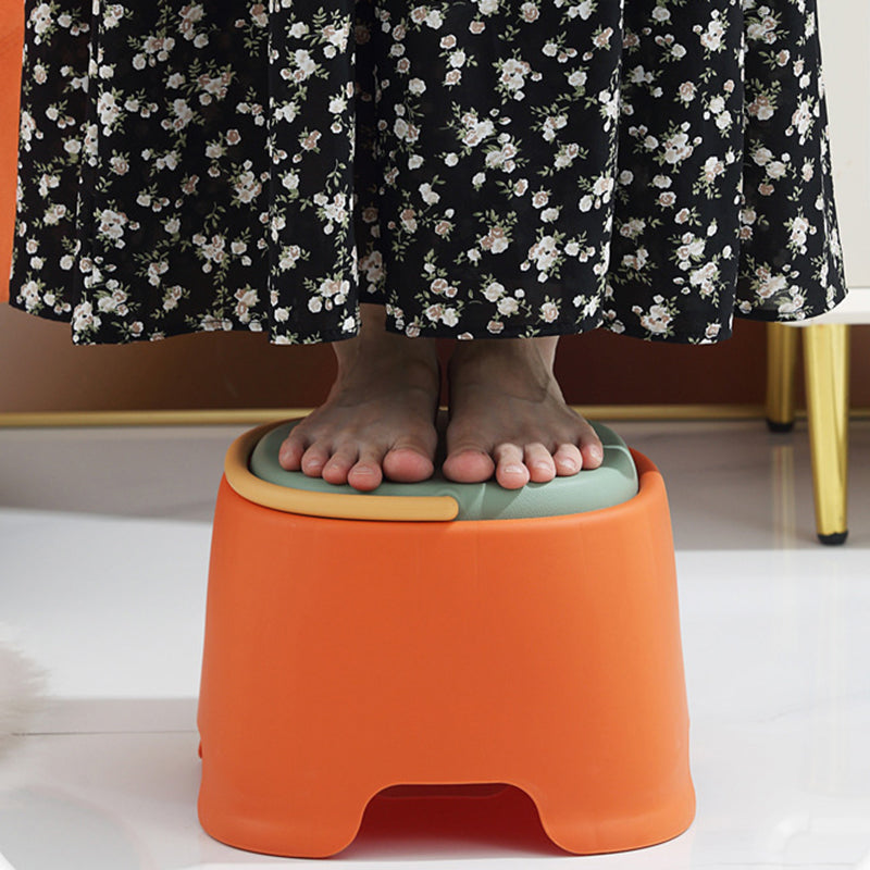 Contemporary Creative Cylindrical PP Kids Handheld Low Stool Backless & Armless For Living Room