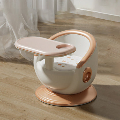 Contemporary Creative Spherical Curved PP PVC Kids Dining Chair Backrest Armless For Dining Room & Kitchen