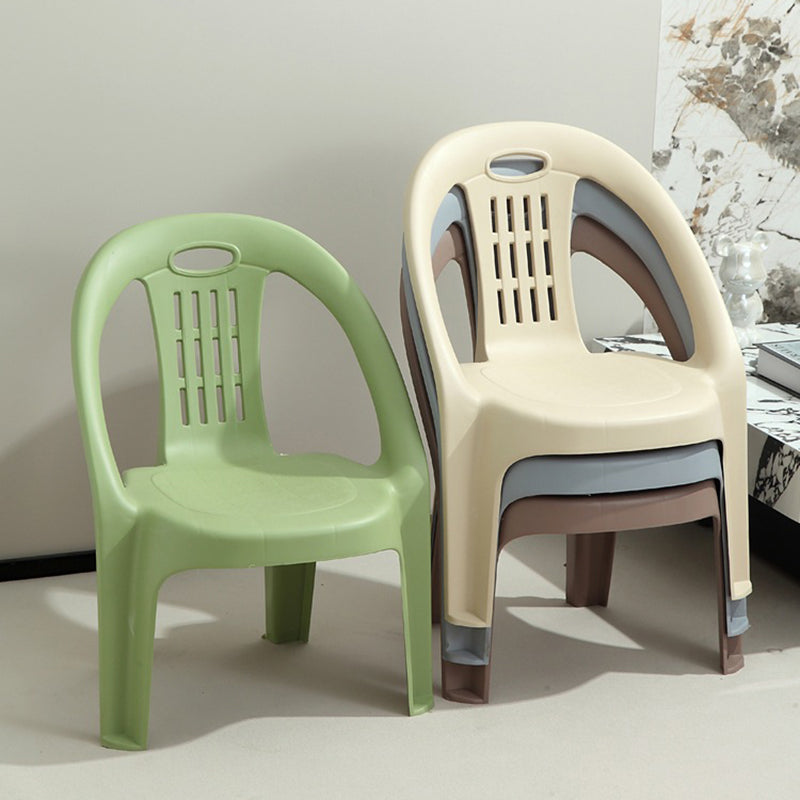 Modern Minimalist Curved Kids PP Stackable Low Stool Backrest Armless For Living Room