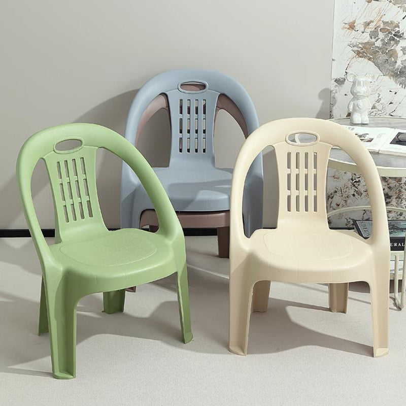 Modern Minimalist Curved Kids PP Stackable Low Stool Backrest Armless For Living Room